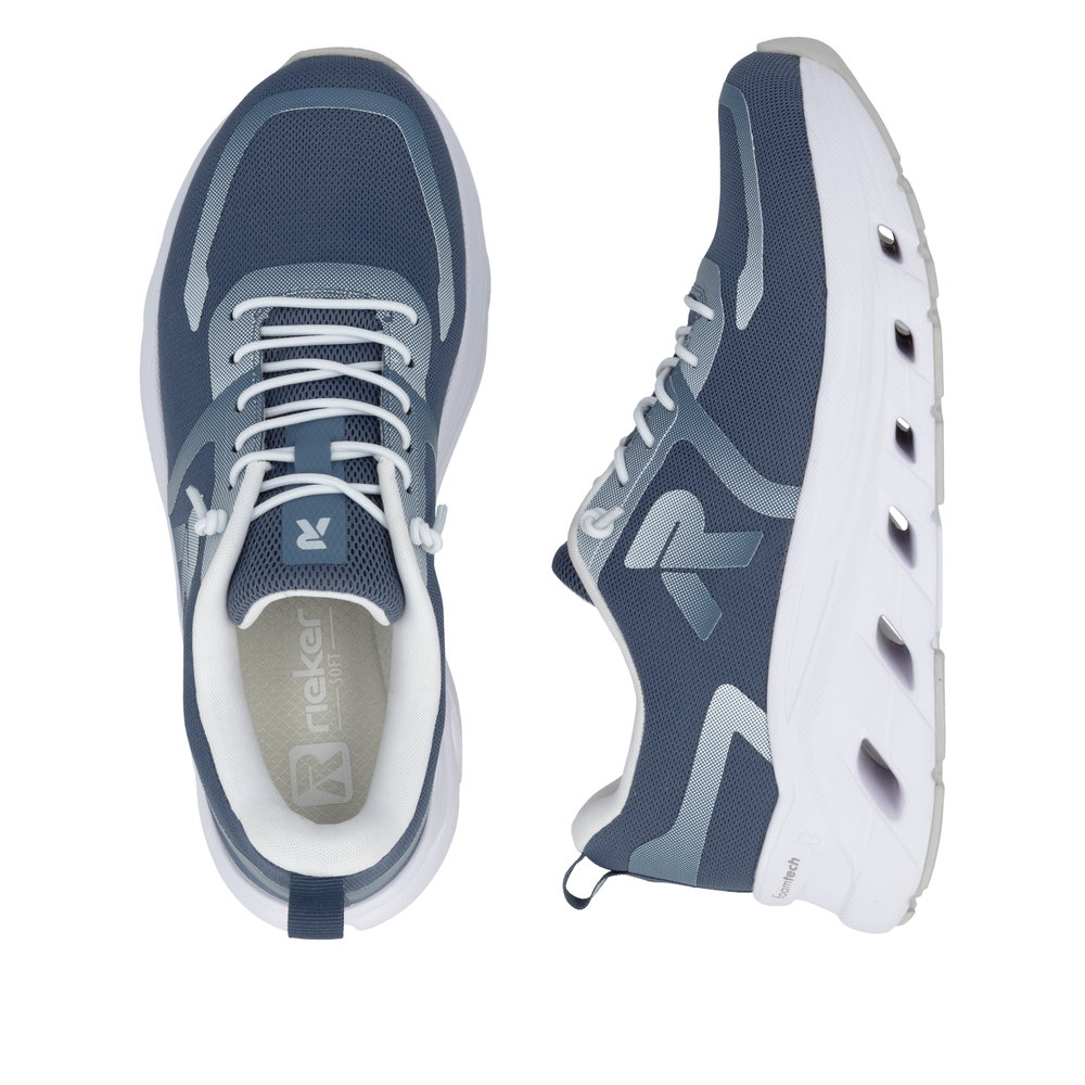 RIEKER Herren Sport Sneaker blau U3504-12 Weite H