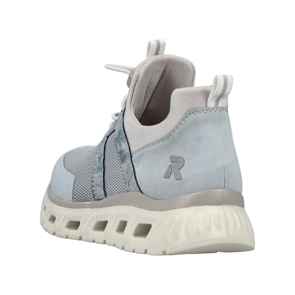 RIEKER Damen Sneaker Slipper blau M6061-12 vegan