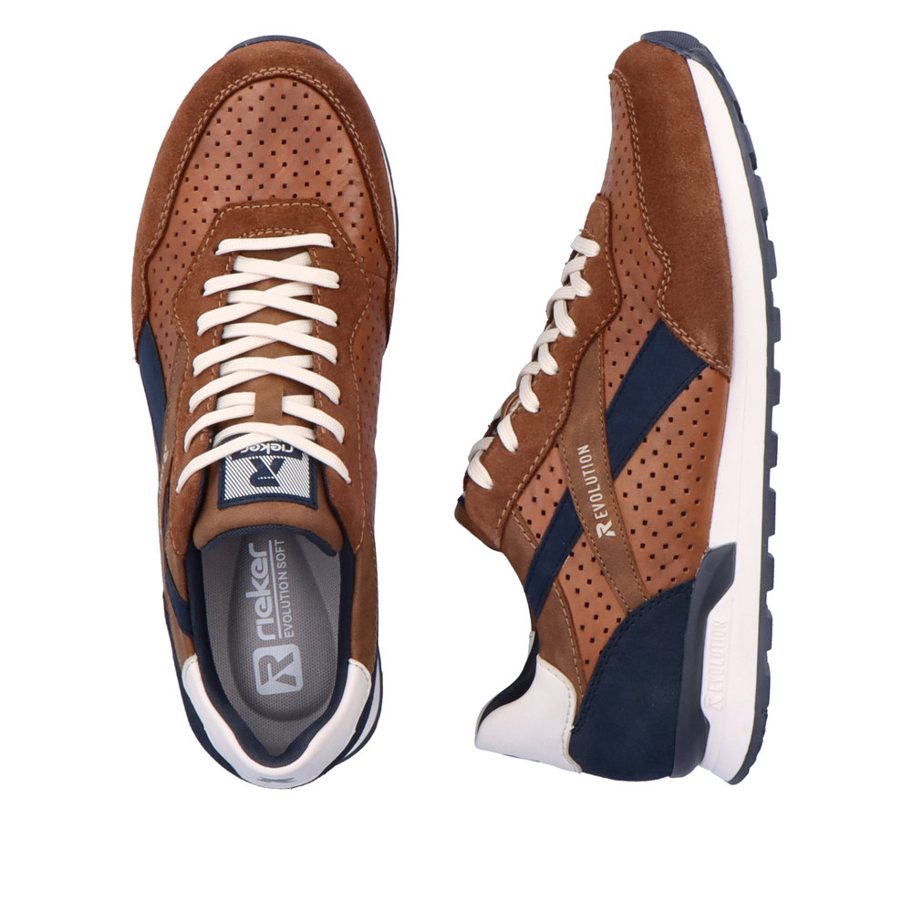 RIEKER Herren Sneaker braun kombi U0302-24