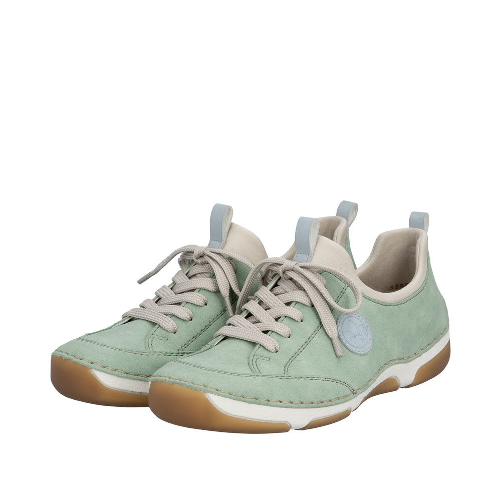 RIEKER Damen Sneaker Slipper grün 55950-52