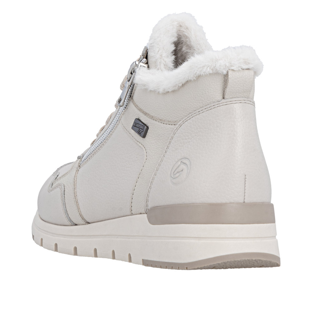 REMONTE Damen Boots Stiefelette Wollweiß R6773-80 mit TEX