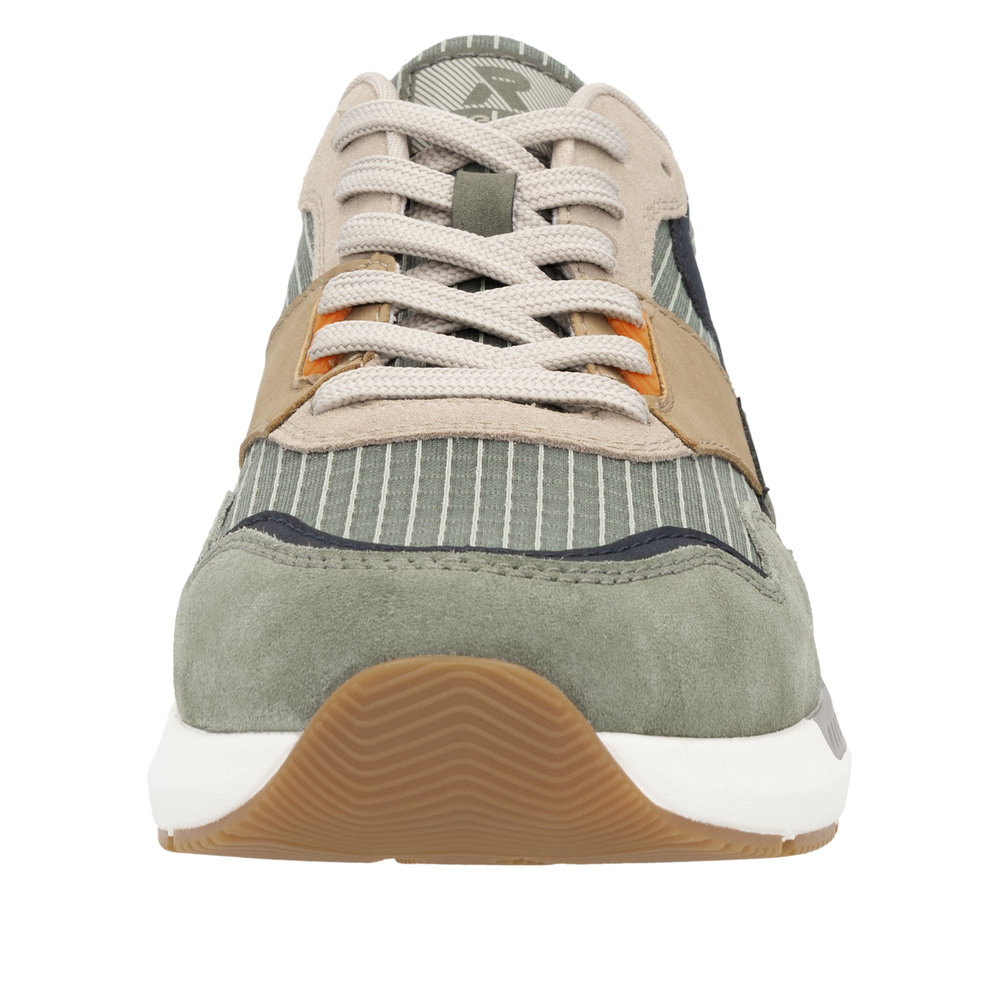 RIEKER Herren Sneaker grün orange U1402-54
