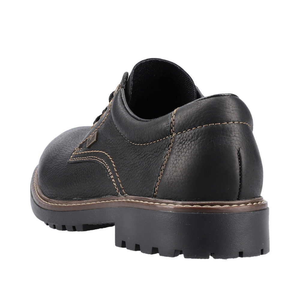 RIEKER Herren Halbschuh schwarz B4610-00 Leder und TEX