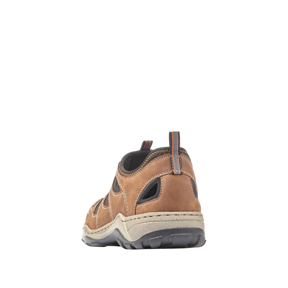 RIEKER Herren Sneaker Slipper braun 08065-25 mit Lochung