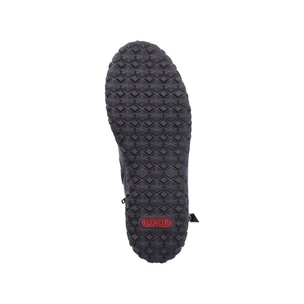 RIEKER Damen Stiefelette blau 59585-14 mit 2 Reißverschlüssen