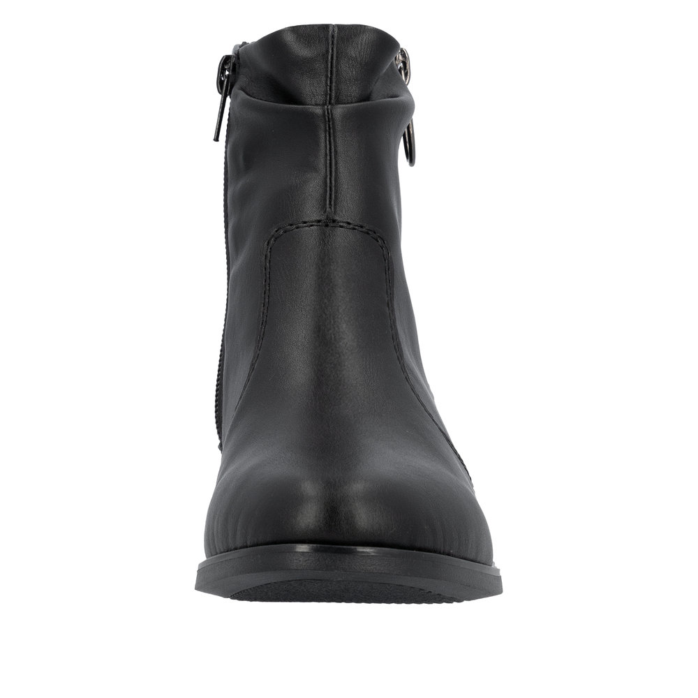 RIEKER Damen Stiefelette schwarz 77041-00 mit Reißverschluss