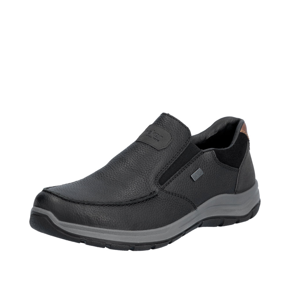 RIEKER Herren Slipper schwarz 03651-00 mit TEX