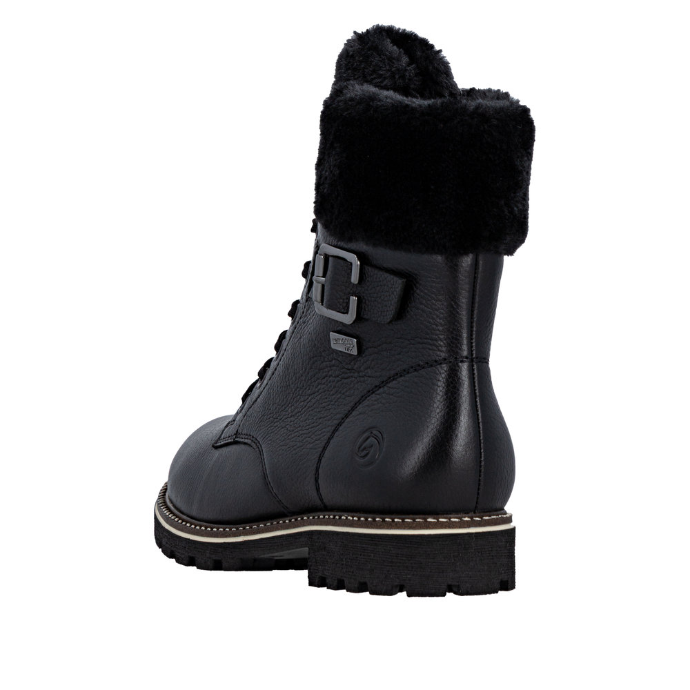 REMONTE Damen Boots Stiefelette schwarz D8481-00 mit Schurwolle