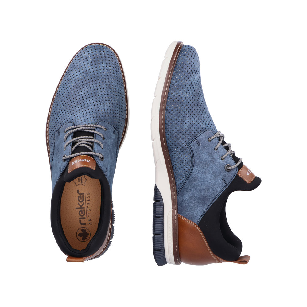 RIEKER Herren Halbschuh Slipper blau 14450-14