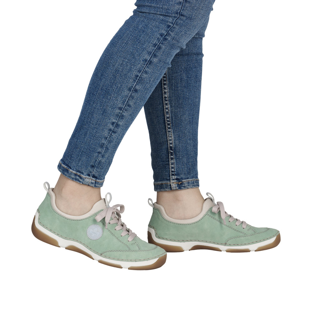 RIEKER Damen Sneaker Slipper grün 55950-52