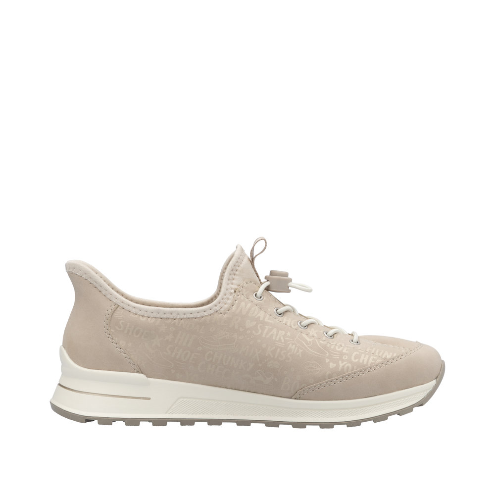 RIEKER Damen Sneaker Slipper beige N1455-62 Ready to Go