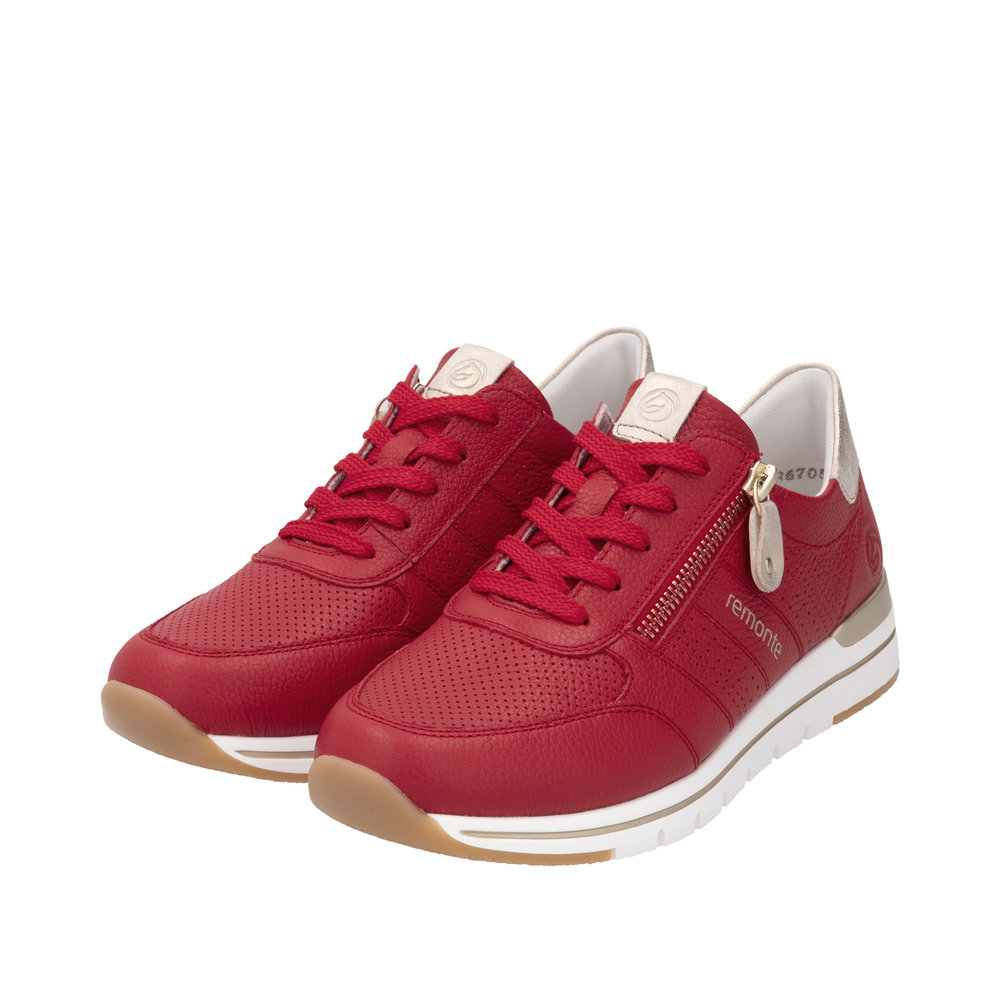 REMONTE Damen Sneaker rot R6705-33 Glattleder