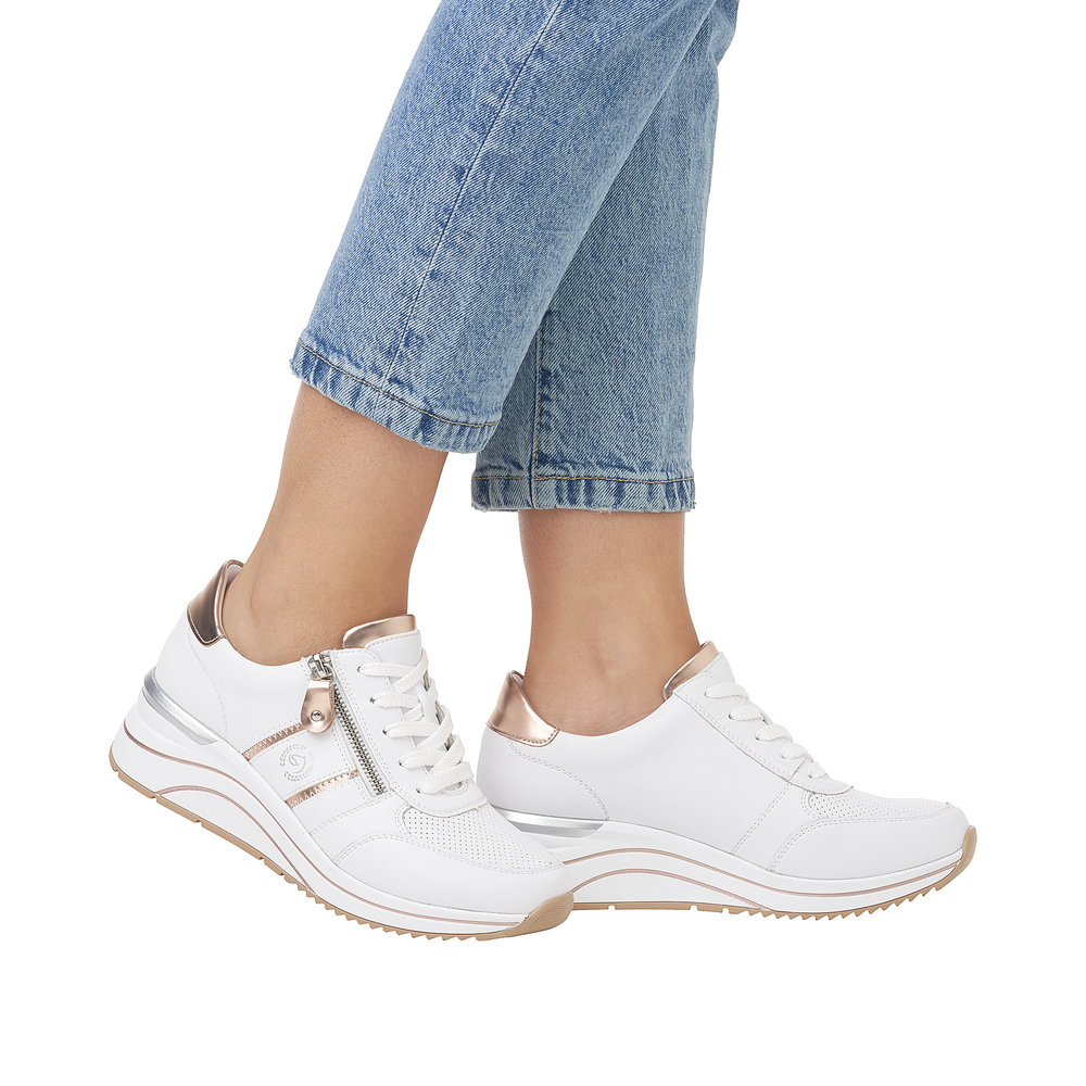 REMONTE Damen Sneaker weiß kupfer D0T04-80