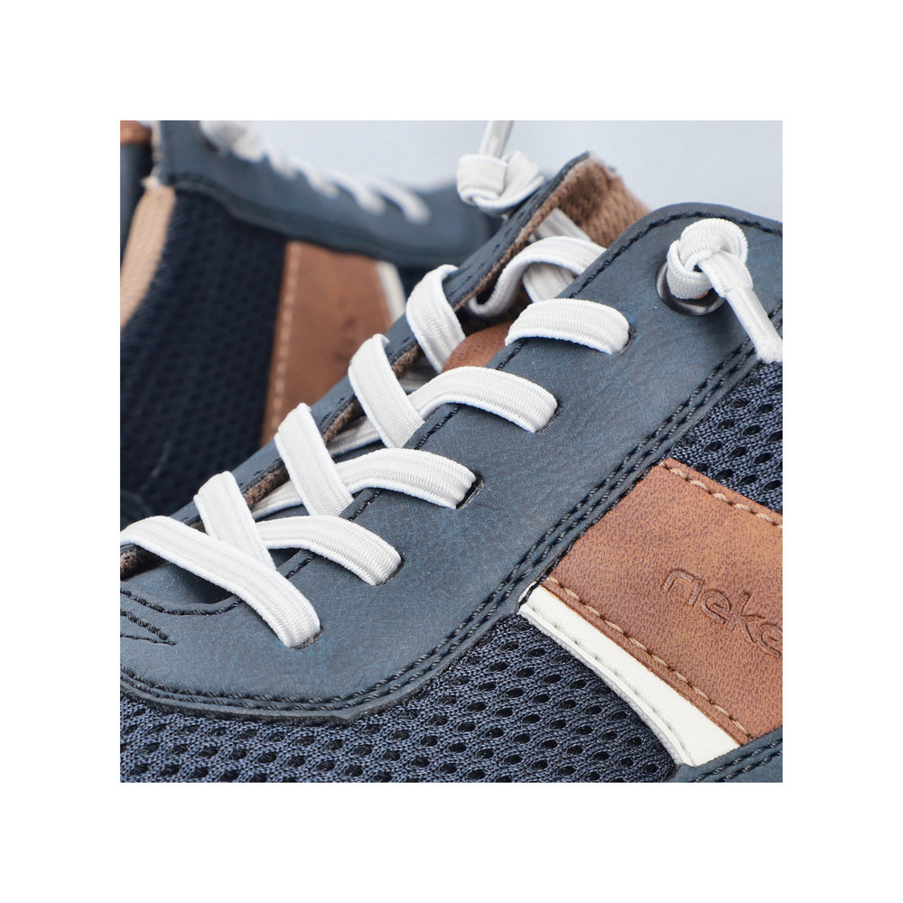 Sommerlicher RIEKER Herren Sneaker blau 11960-14