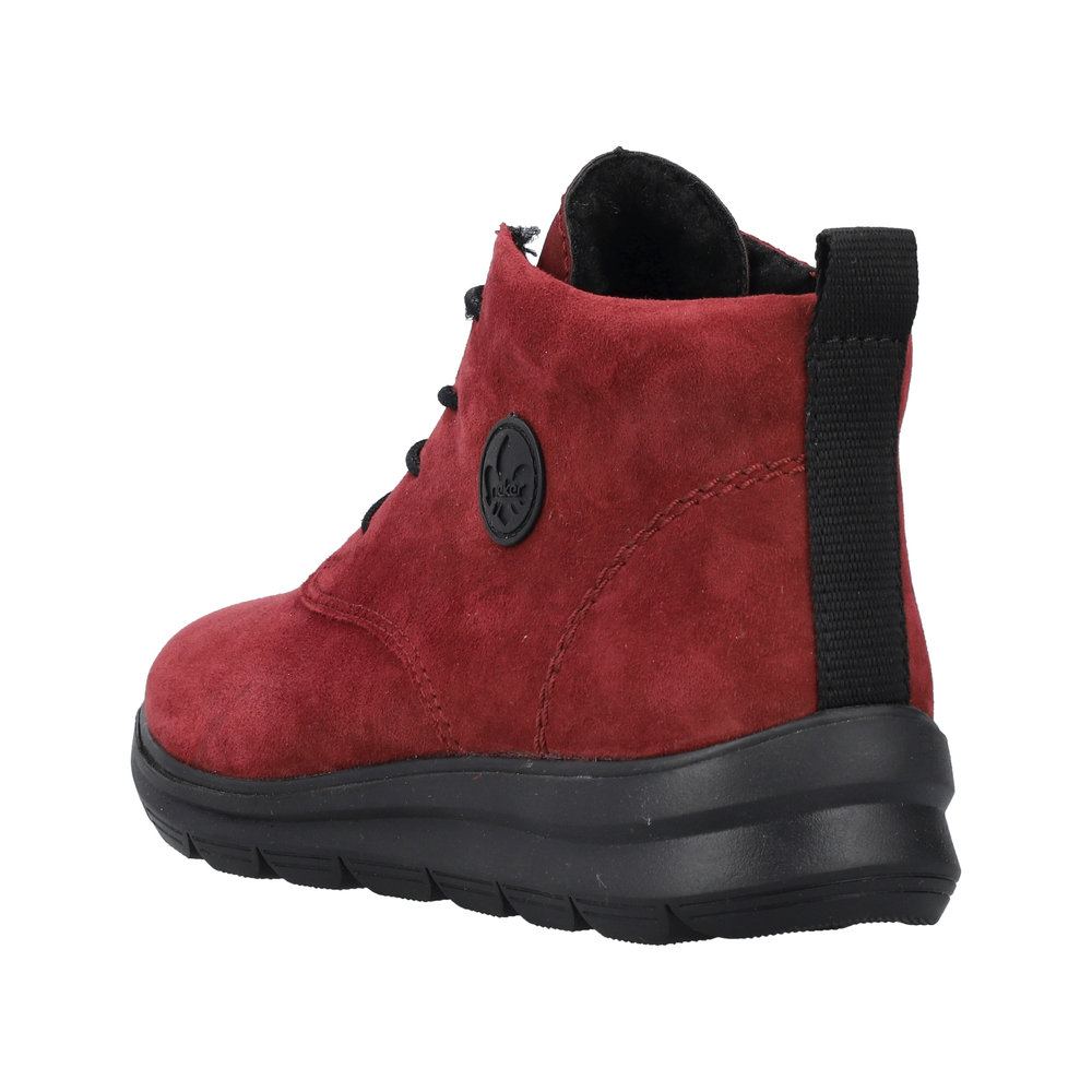 RIEKER Damen Stiefelette rot Z0022-35 echt Leder