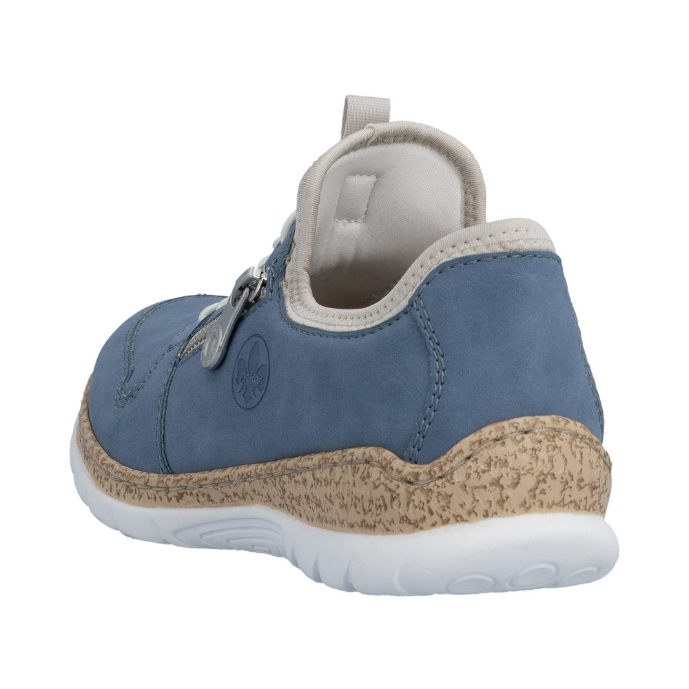 RIEKER Damen Sneaker Slipper blau N42G0-14 mit Gummizug