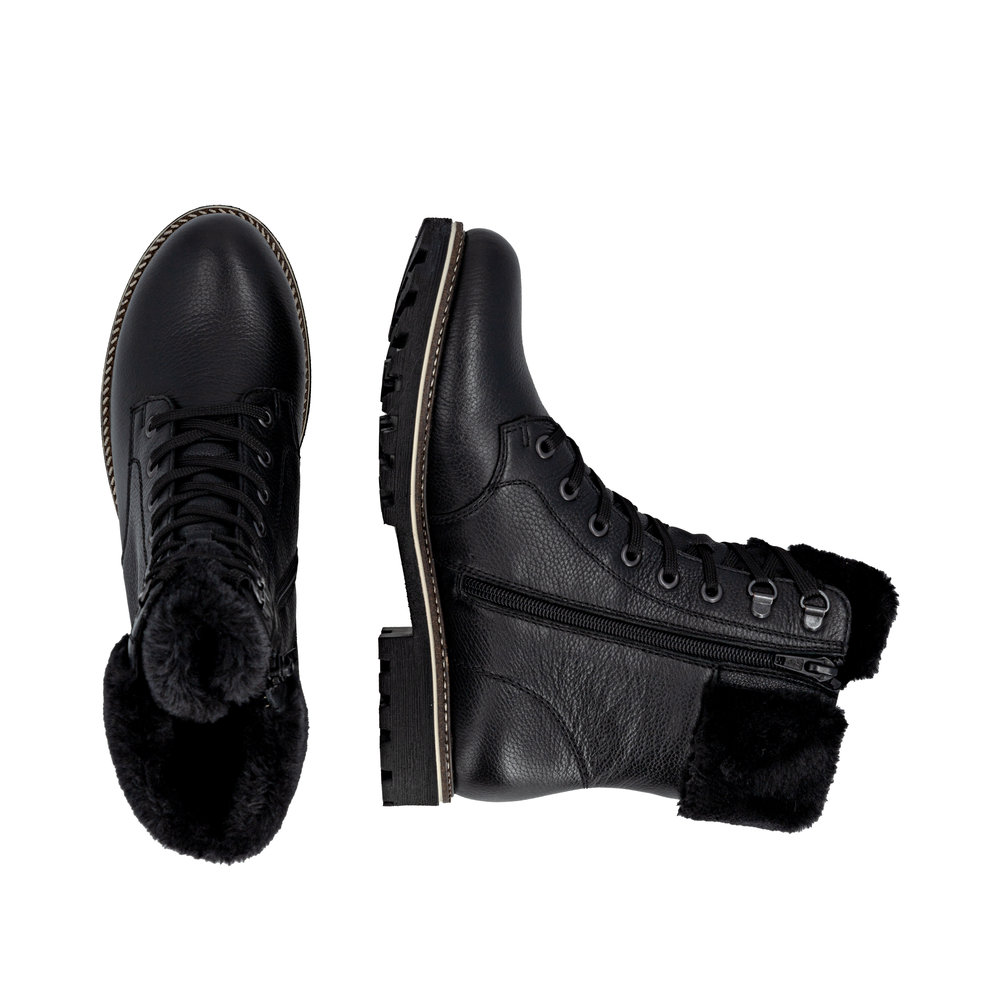 REMONTE Damen Boots Stiefelette schwarz D8481-00 mit Schurwolle