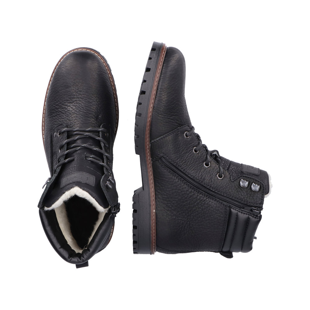 RIEKER Herren Stiefelette schwarz F3600-00 mit Schurwolle RIEKER Herren Stiefelette schwarz F3600-00 mit Schurwolle