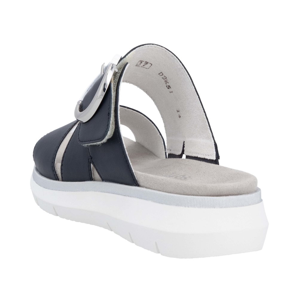 REMONTE Damen Pantolette dunkelblau D2K51-00 echt Leder