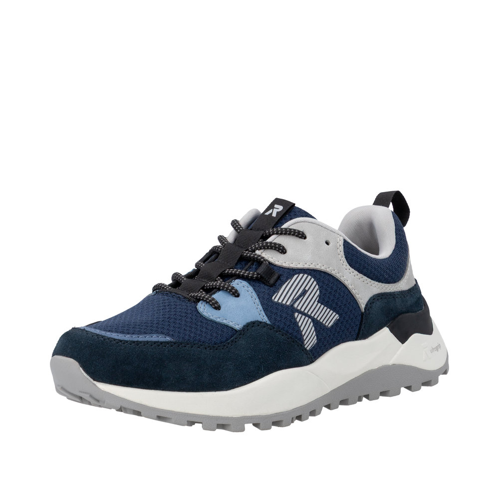 RIEKER Herren Sport Sneaker blau U1305-14 kräftige Sohle