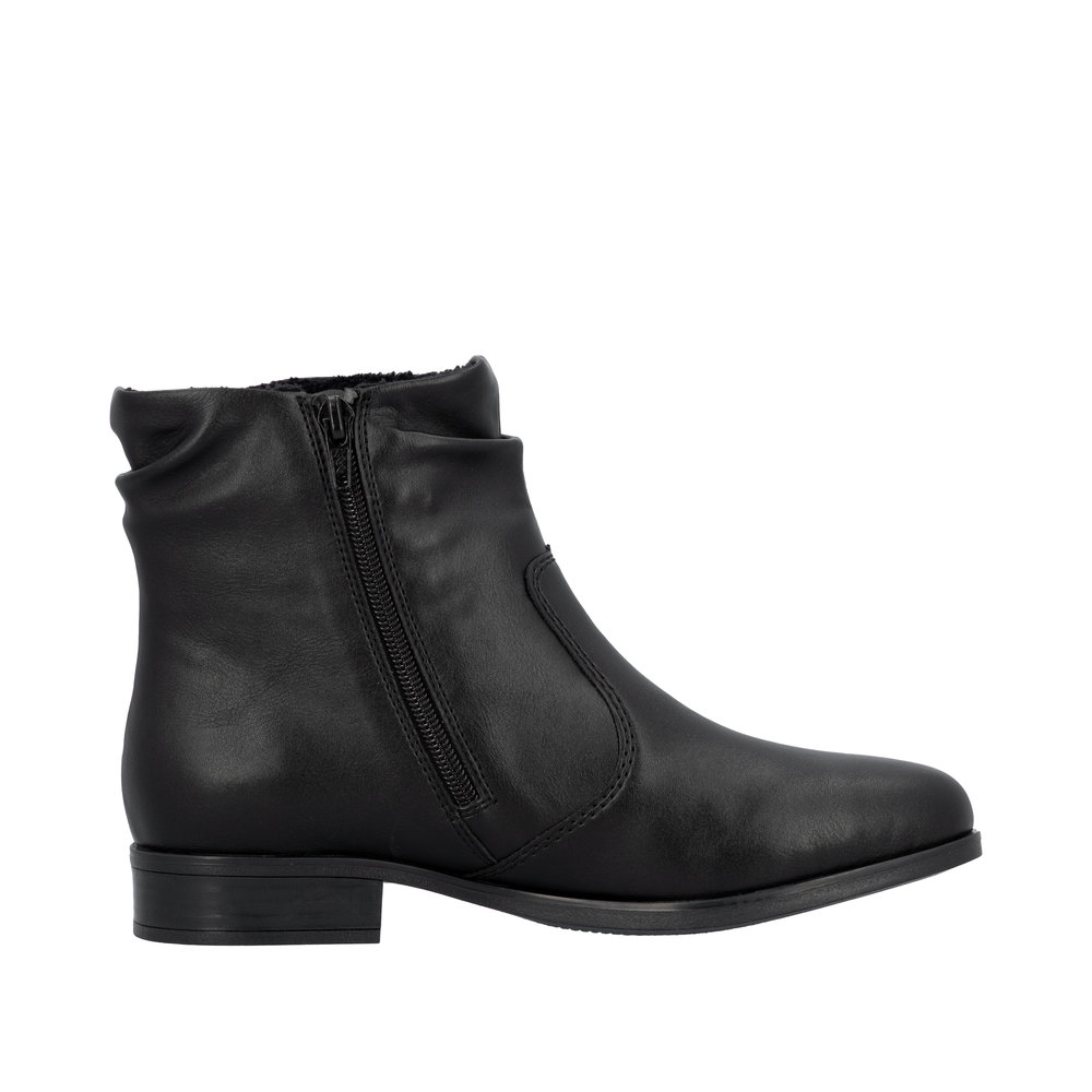 RIEKER Damen Stiefelette schwarz 77041-00 mit Reißverschluss