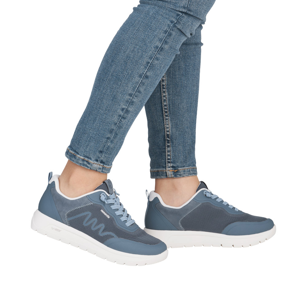 REMONTE Damen Sneaker Slipper hellblau D2V04-12 Gummizug