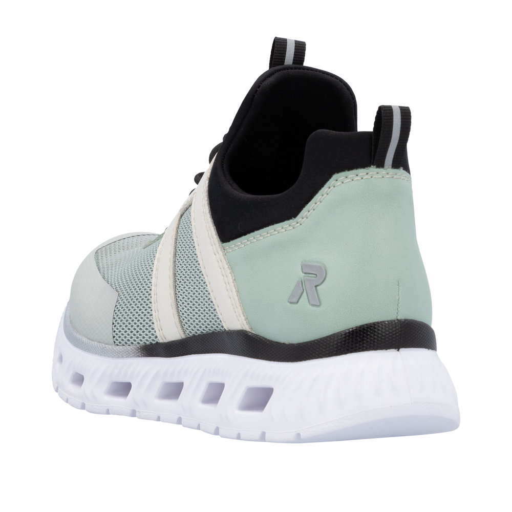 RIEKER Damen Sneaker Slipper grün M6061-52 leicht