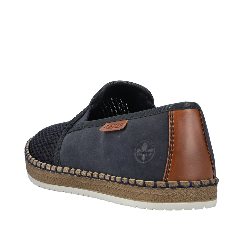 RIEKER Herren Slipper blau B5265-14 luftig