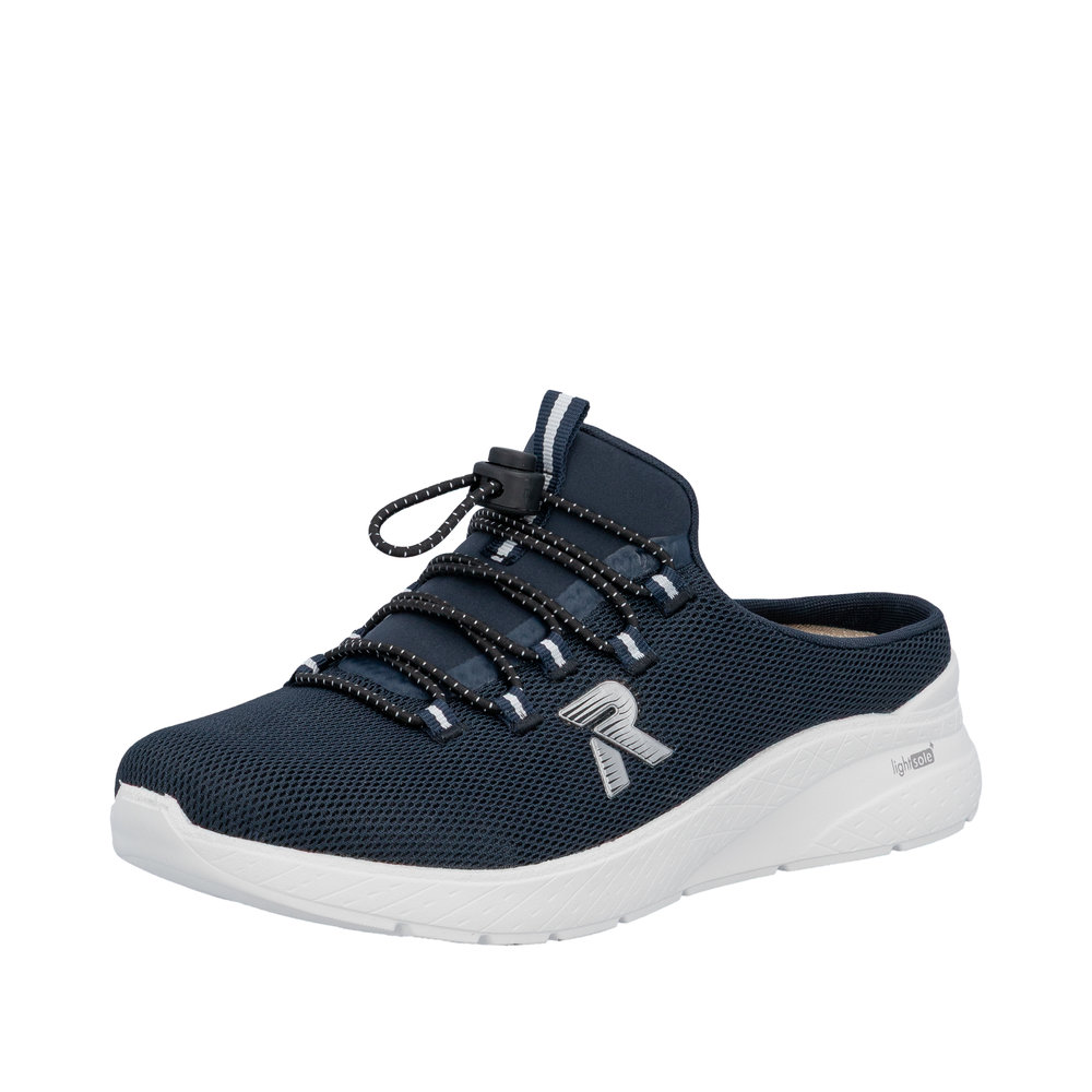 RIEKER Damen Sabot Slipper blau M8558-14 lose Einlage