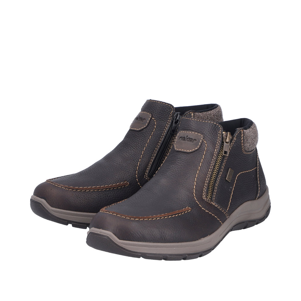 RIEKER Herren Stiefelette schwarz 03660-00 und Braun 03660-25