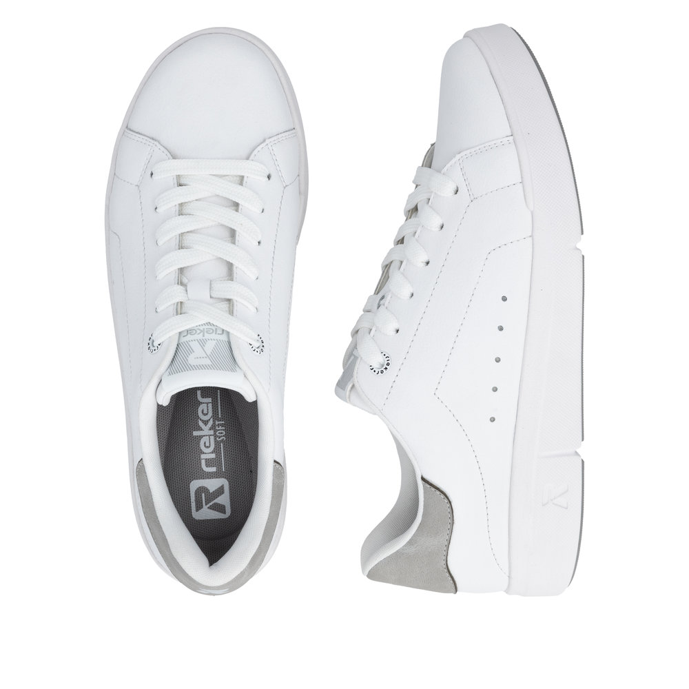 RIEKER Damen Sneaker weiß 41902-80 echt Leder