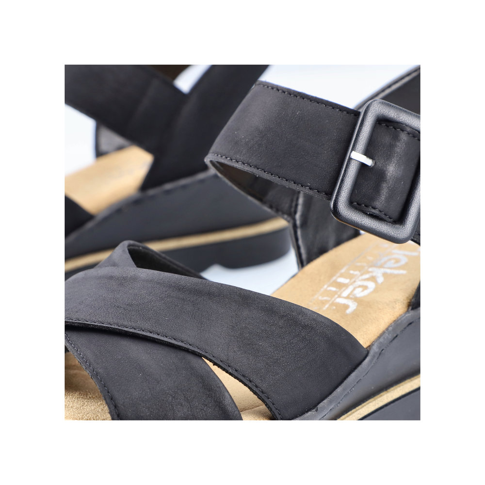 RIEKER Damen Sandalette schwarz 67463-00