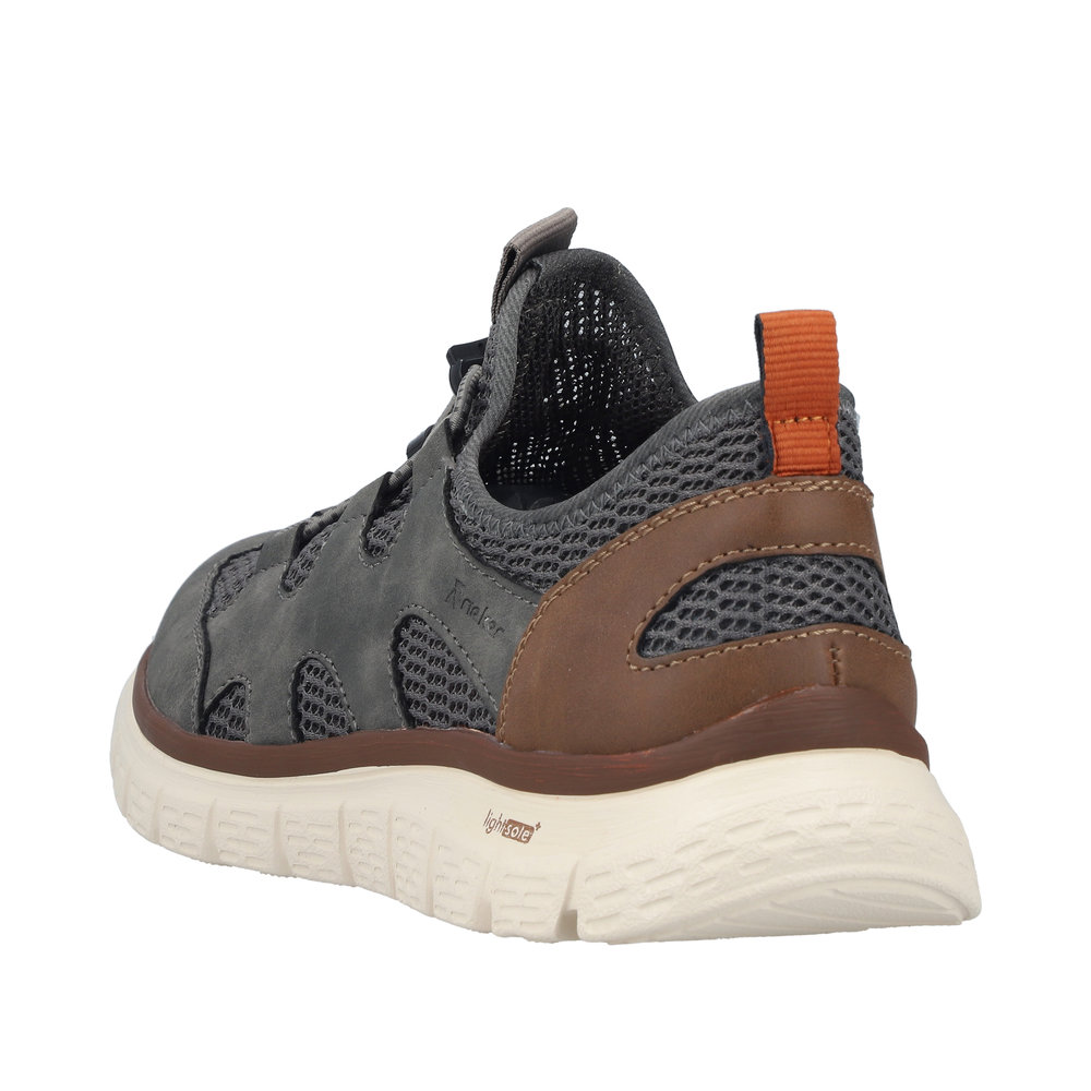 RIEKER Herren Sneaker Slipper grau B6678-45 extra leicht & luftig