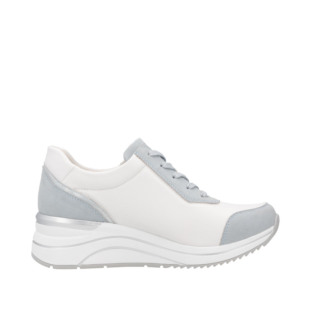 REMONTE Damen Sneaker weiß hellblau D0T01-12 vegan