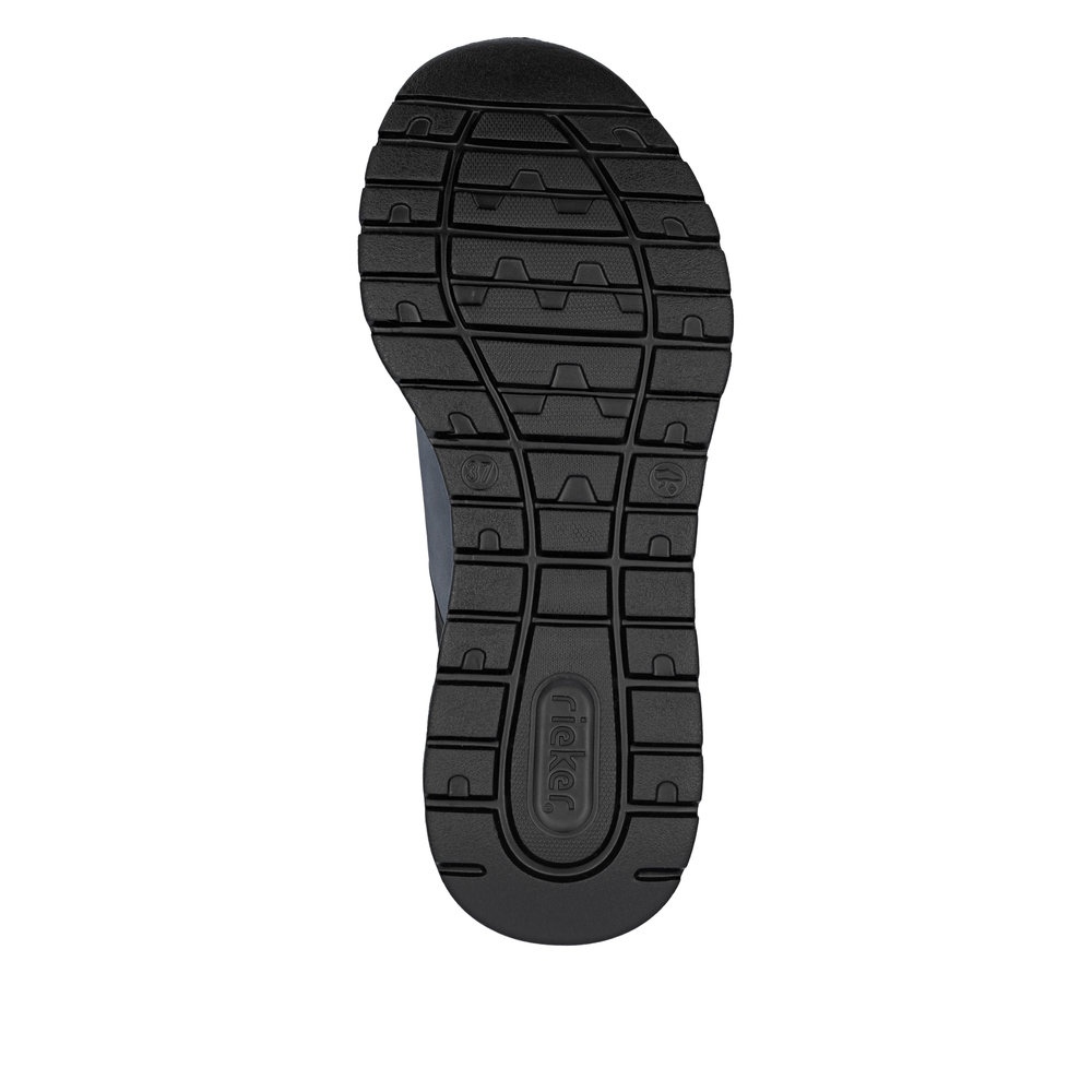 RIEKER Damen Sneaker Slipper blau M6065-12 EVA Sohle Gummizug