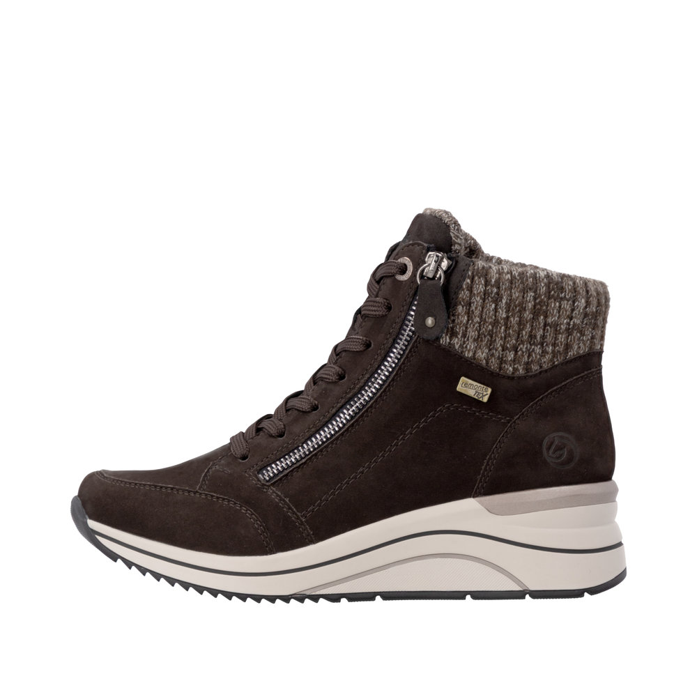 REMONTE Damen Stiefelette braun D0T77-25 mit Keilabsatz 55 mm REMONTE Damen Stiefelette braun D0T77-25 mit Keilabsatz 55 mm