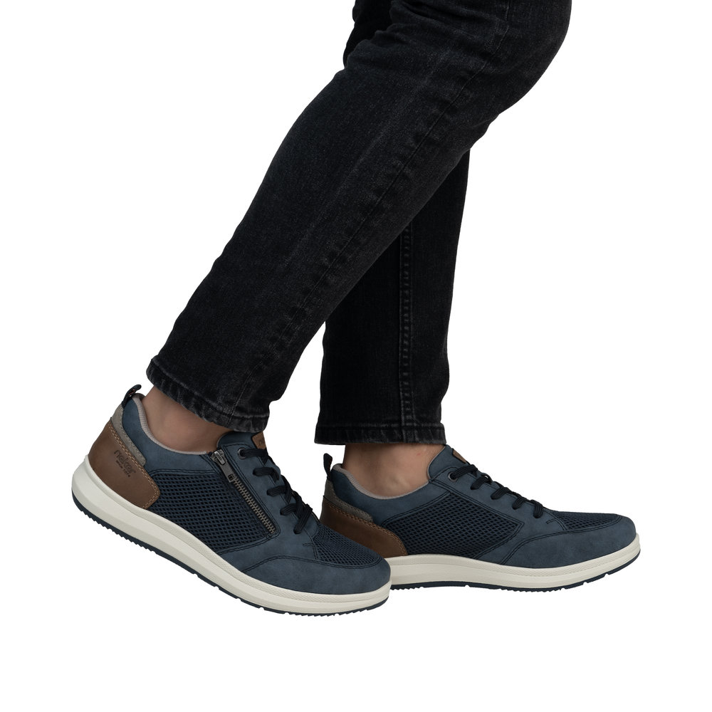 RIEKER Herren Sneaker blau 16901-14 Freizeitschuh