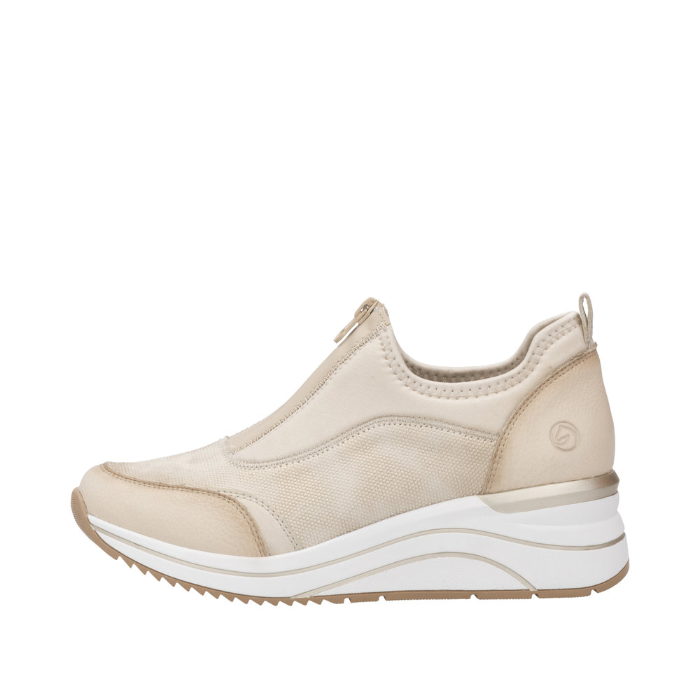 REMONTE Damen Sneaker beige gold D0T08-61 vegan