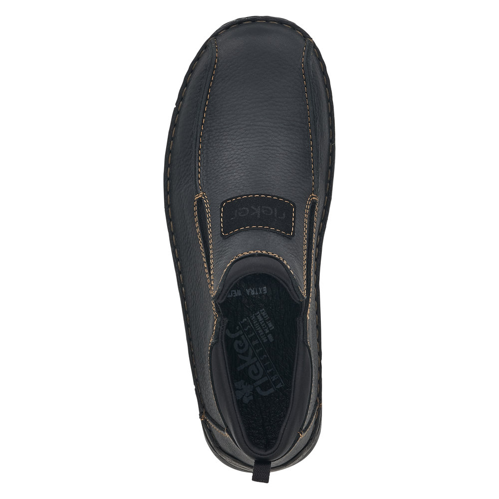 RIEKER Herren Slipper schwarz 05363-00 Leder