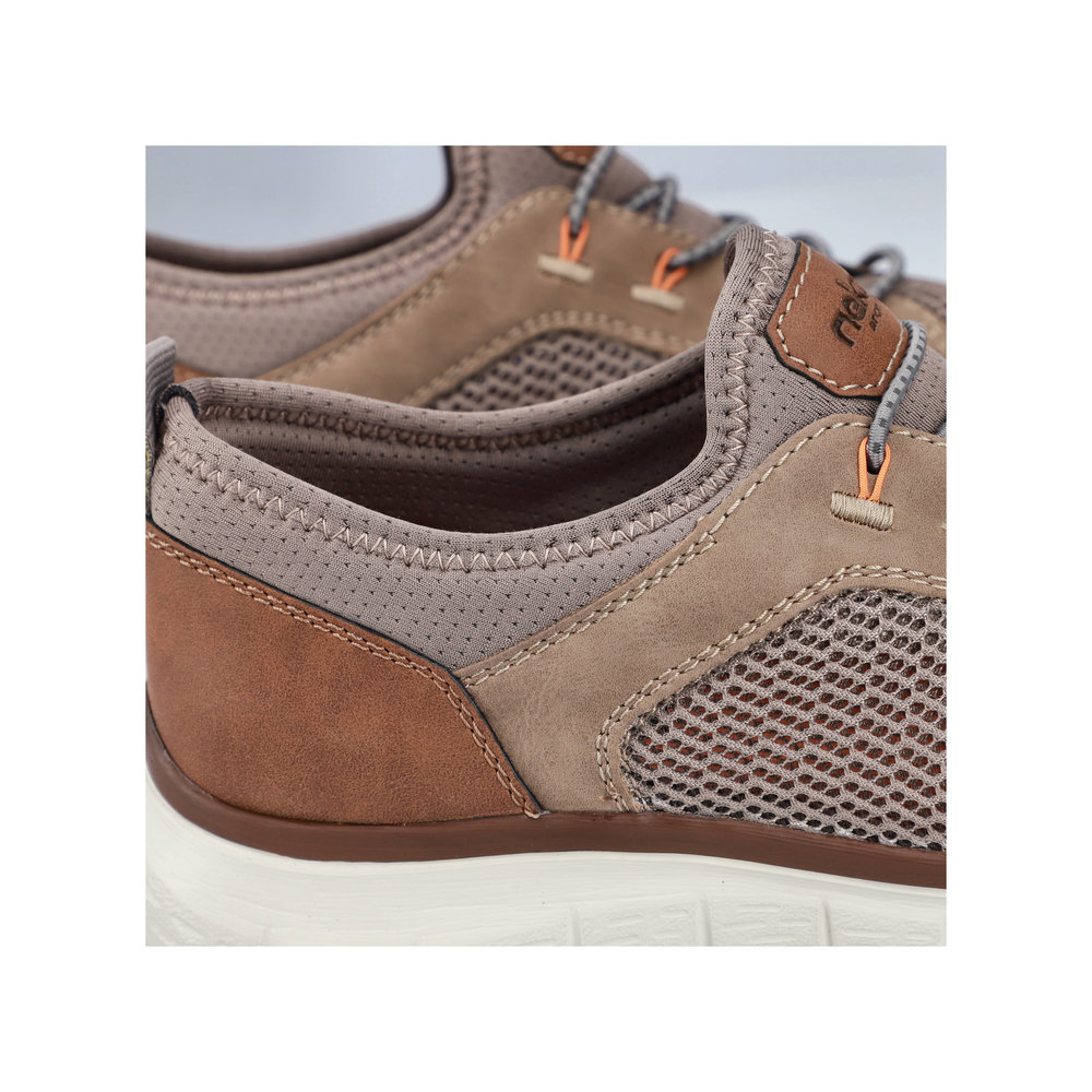 RIEKER Herren Sneaker Slipper braun B6660-64 luftdurchlässig