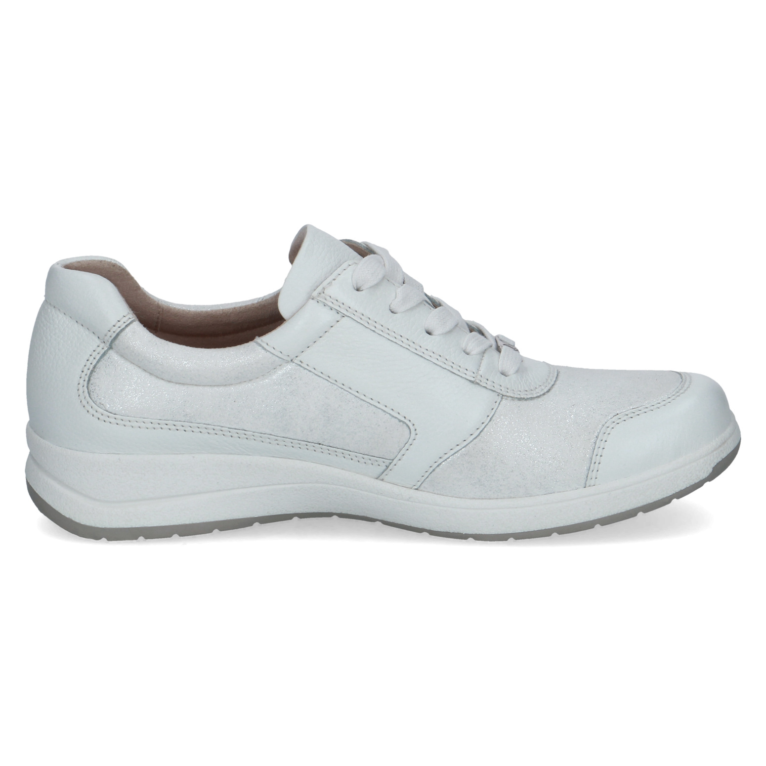 CAPRICE Damen Sneaker weiß silber 9-23723-44 183 Leder & Stretch