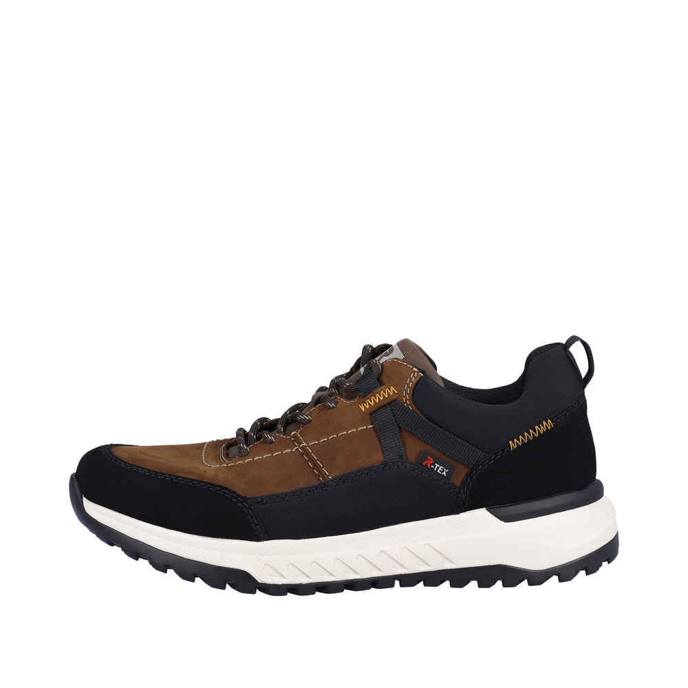 RIEKER Herren Sneaker schwarz braun U0100-22 mit TEX