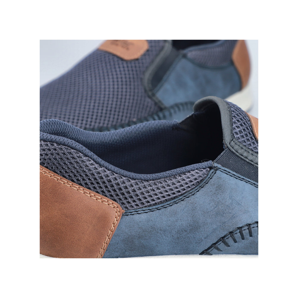 RIEKER Herren Halbschuh Slipper blau 11954-14