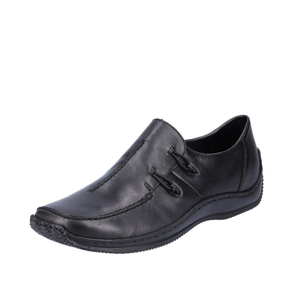 RIEKER Damen Halbschuh Slipper schwarz L1751-00 echt Leder