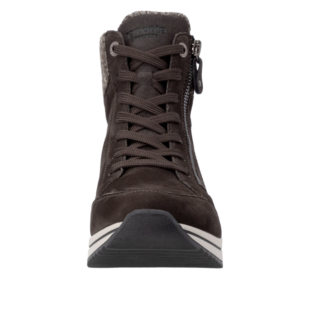 REMONTE Damen Stiefelette braun D0T77-25 mit Keilabsatz 55 mm