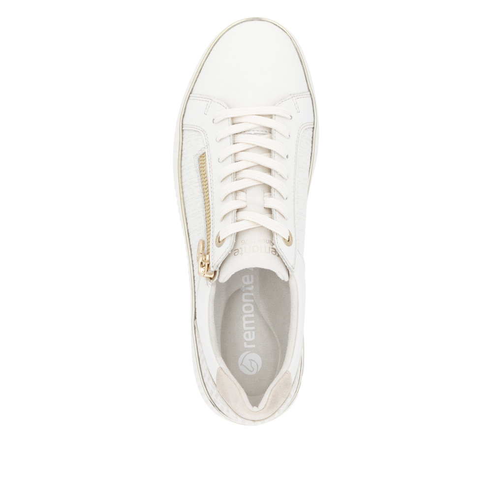 REMONTE Damen Sneaker weiß gold D2E00-80