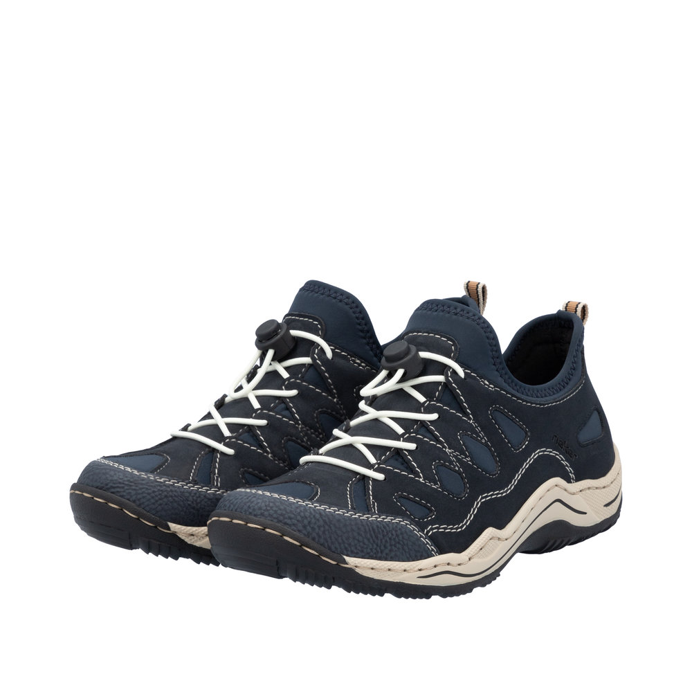 RIEKER Damen Sneaker Slipper blau L0551-14