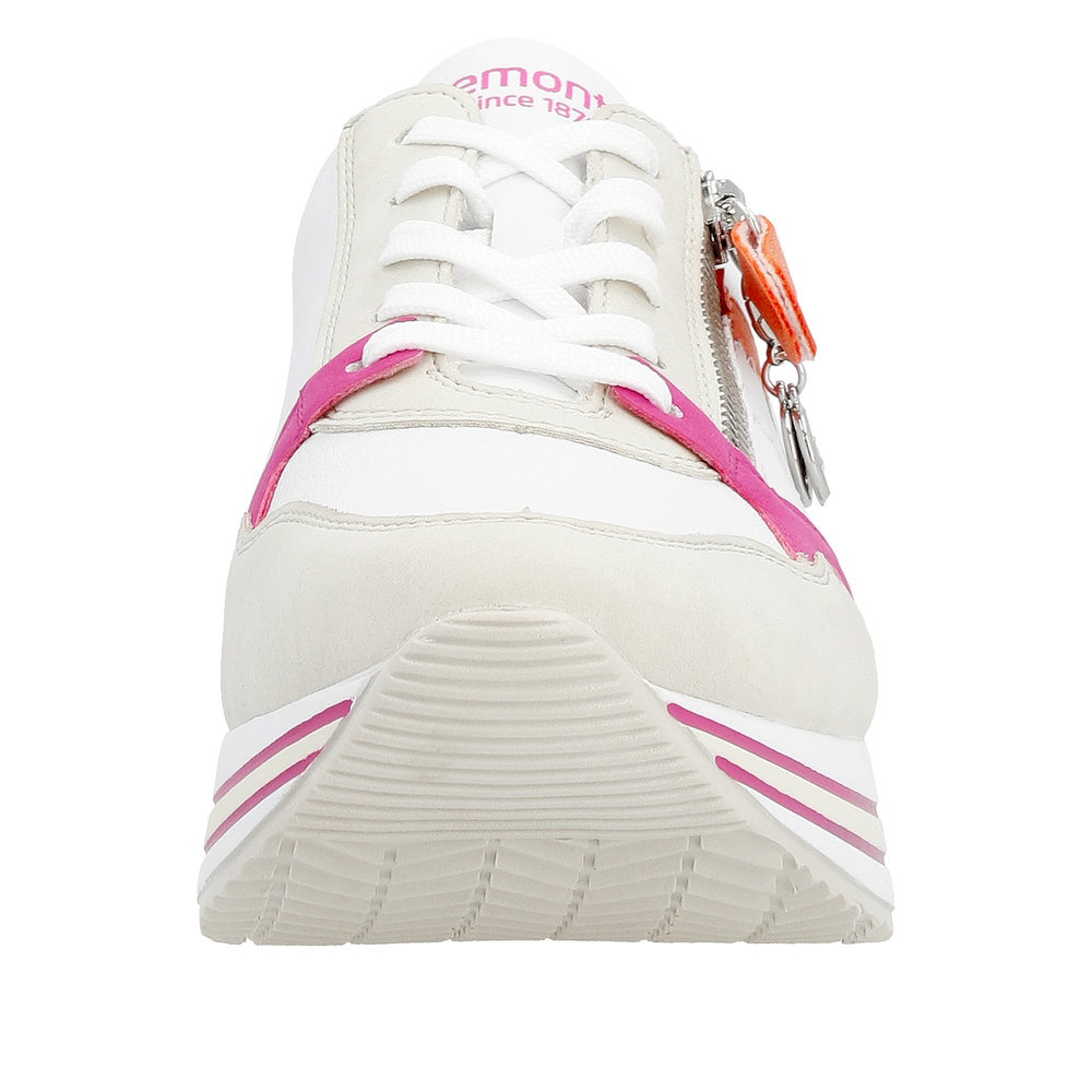 REMONTE Damen Sneaker weiß pink orange D1323-80 echt Leder