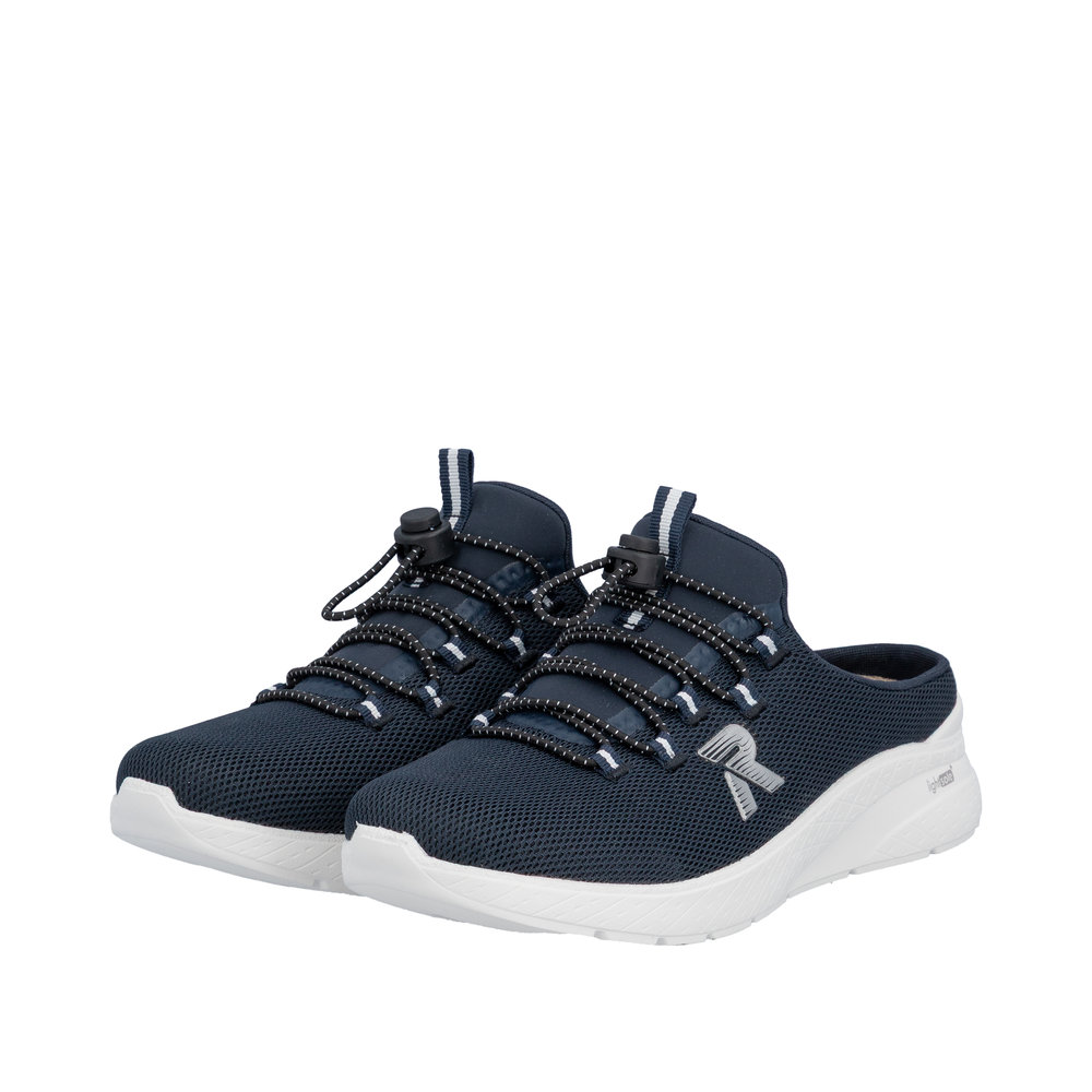 RIEKER Damen Sabot Slipper blau M8558-14 lose Einlage