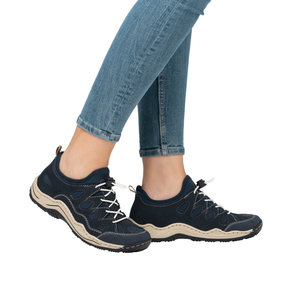 RIEKER Damen Sneaker Slipper blau L0551-14